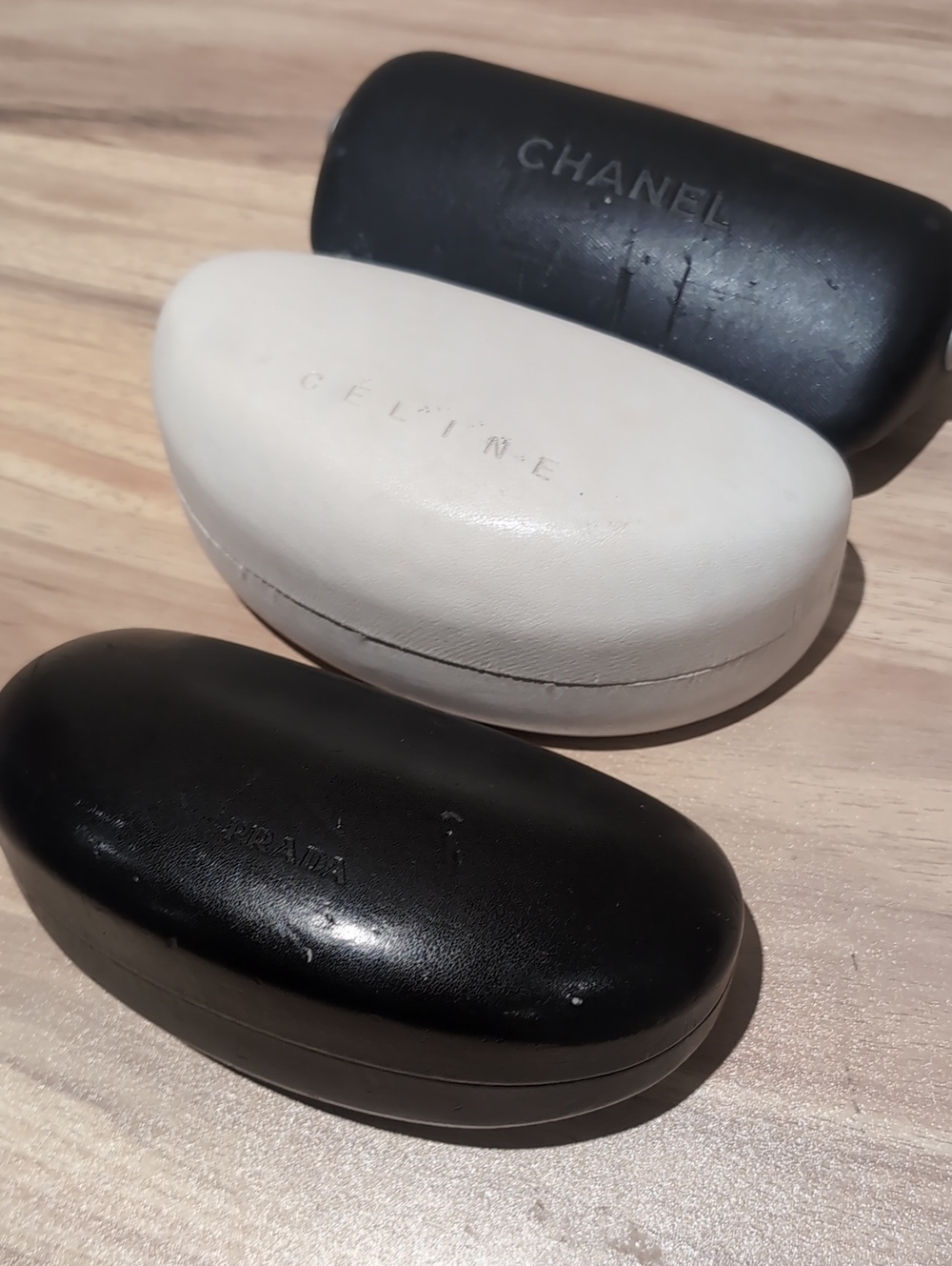 CHANEL CELINE PRADA Black Eyewear Case